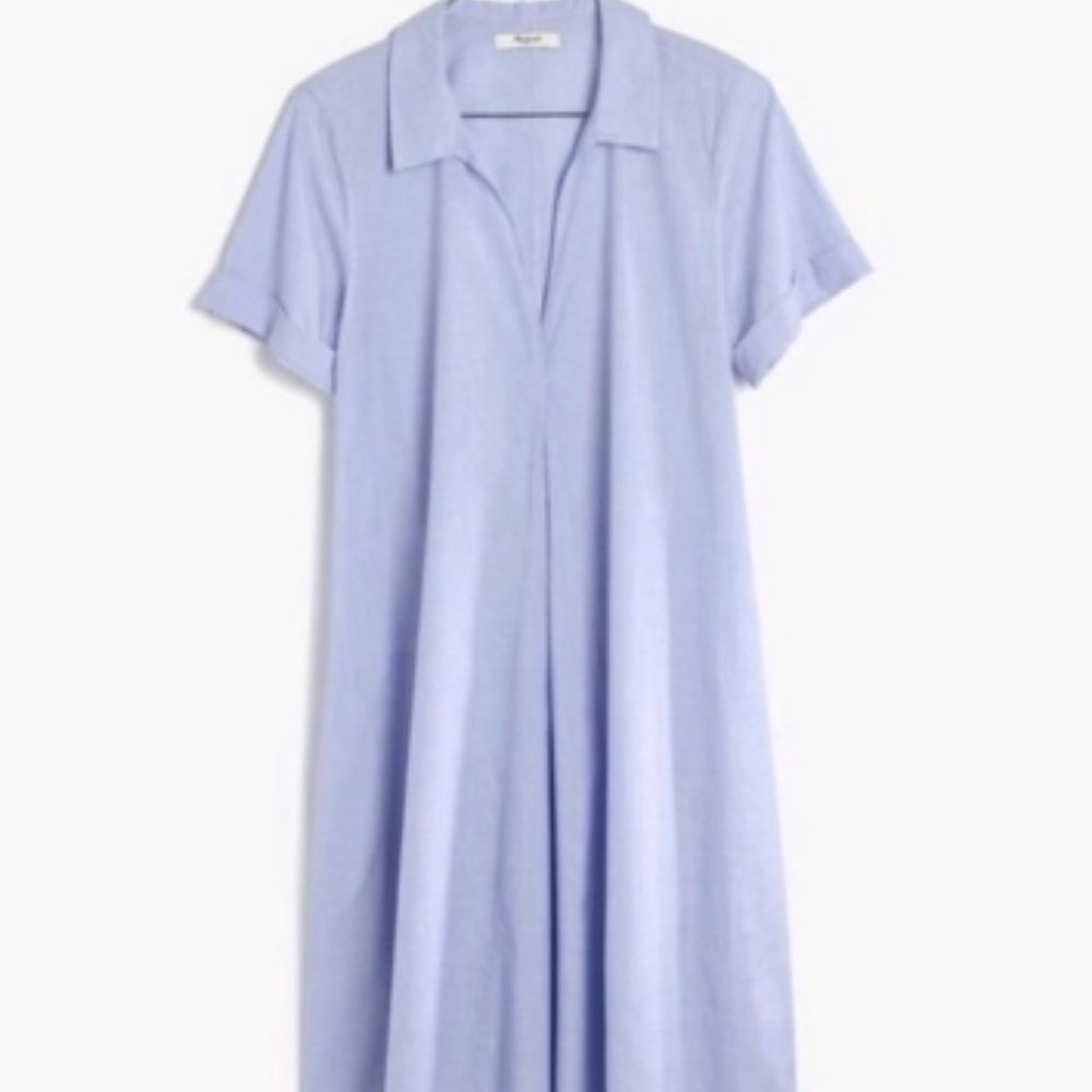 Madewell Swingout Shirt Dress Cotton Blue XXS